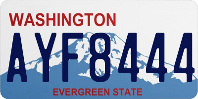 WA license plate AYF8444