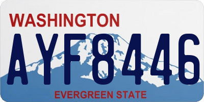 WA license plate AYF8446