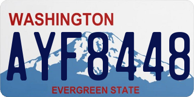 WA license plate AYF8448