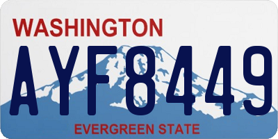 WA license plate AYF8449