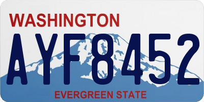 WA license plate AYF8452