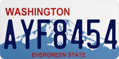WA license plate AYF8454