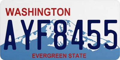 WA license plate AYF8455