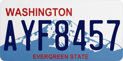 WA license plate AYF8457