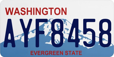 WA license plate AYF8458