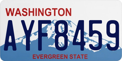 WA license plate AYF8459
