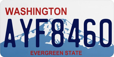 WA license plate AYF8460