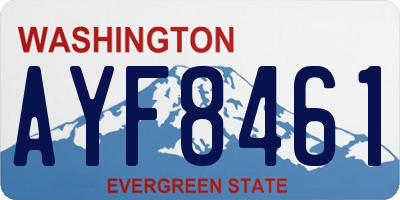 WA license plate AYF8461