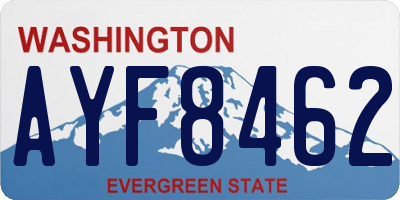 WA license plate AYF8462