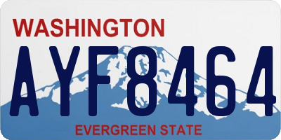 WA license plate AYF8464