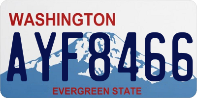 WA license plate AYF8466