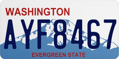WA license plate AYF8467