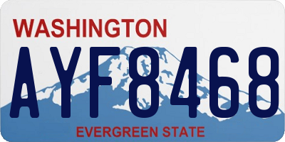 WA license plate AYF8468