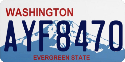 WA license plate AYF8470
