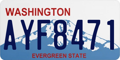 WA license plate AYF8471