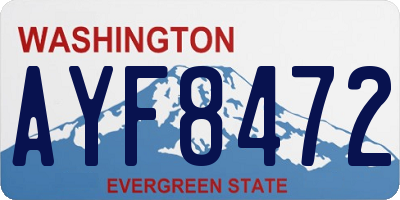 WA license plate AYF8472