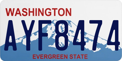 WA license plate AYF8474