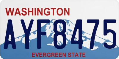 WA license plate AYF8475