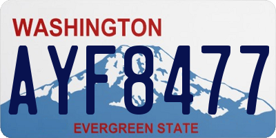 WA license plate AYF8477