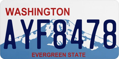 WA license plate AYF8478