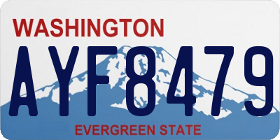 WA license plate AYF8479