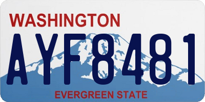 WA license plate AYF8481