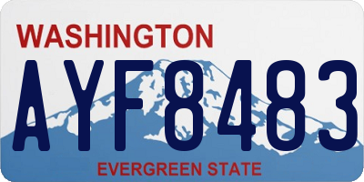 WA license plate AYF8483