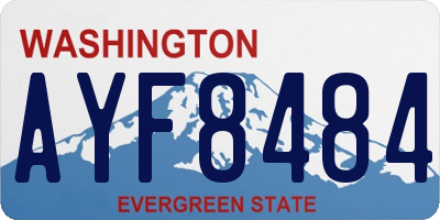 WA license plate AYF8484