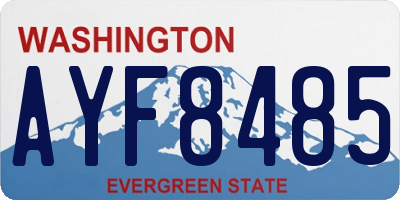 WA license plate AYF8485