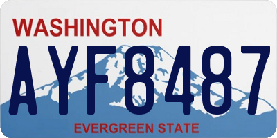 WA license plate AYF8487