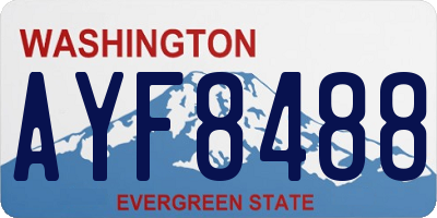 WA license plate AYF8488