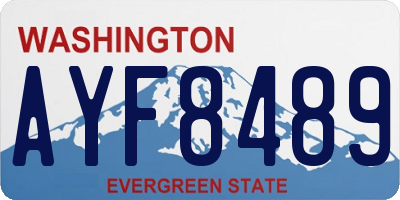 WA license plate AYF8489