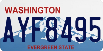 WA license plate AYF8495
