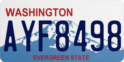 WA license plate AYF8498