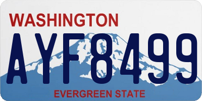 WA license plate AYF8499