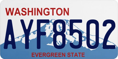 WA license plate AYF8502
