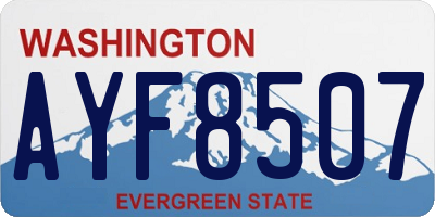 WA license plate AYF8507