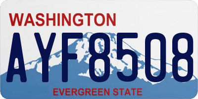 WA license plate AYF8508