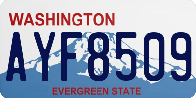 WA license plate AYF8509