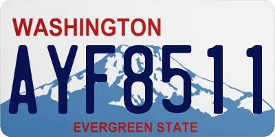 WA license plate AYF8511
