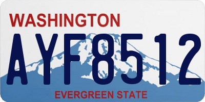 WA license plate AYF8512