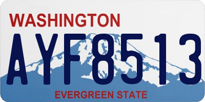 WA license plate AYF8513