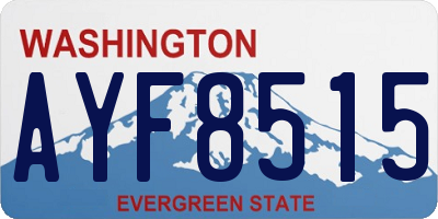 WA license plate AYF8515