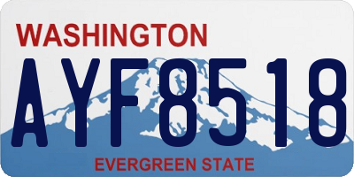 WA license plate AYF8518