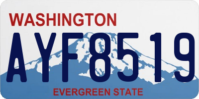 WA license plate AYF8519