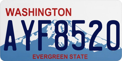WA license plate AYF8520