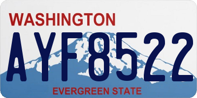 WA license plate AYF8522