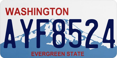WA license plate AYF8524