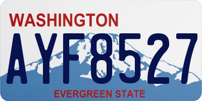WA license plate AYF8527