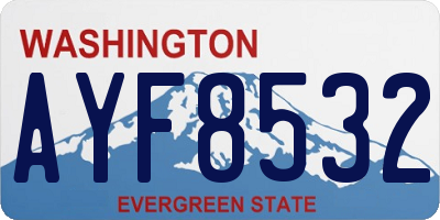 WA license plate AYF8532